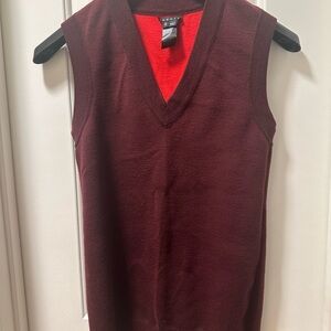 Theory Deep Red Knit Vest